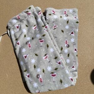 Cozy Gray Pajama Pants with Festive Print